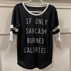 Chin Up Apparel Black Sarcasm Shirt.  Size Medium